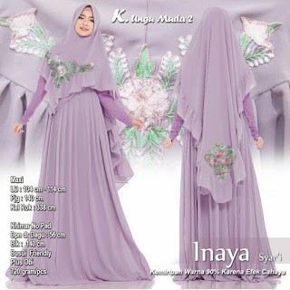 GAMIS PREMIUM INAYA SYARI BAJU HIJABERS CERUTY BORDIR