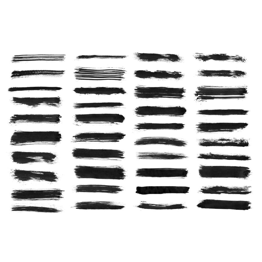 66 Long Ink Strokes - Photoshop Stamp Brushes