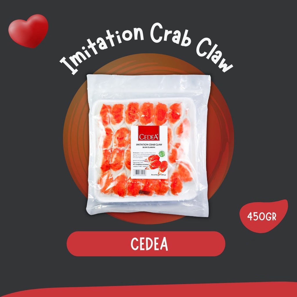 

ADDRIELLA - CEDEA CRAB CLAW 450gr | CEDEA/FROZENFOOD/FROZENFOOD MURAH