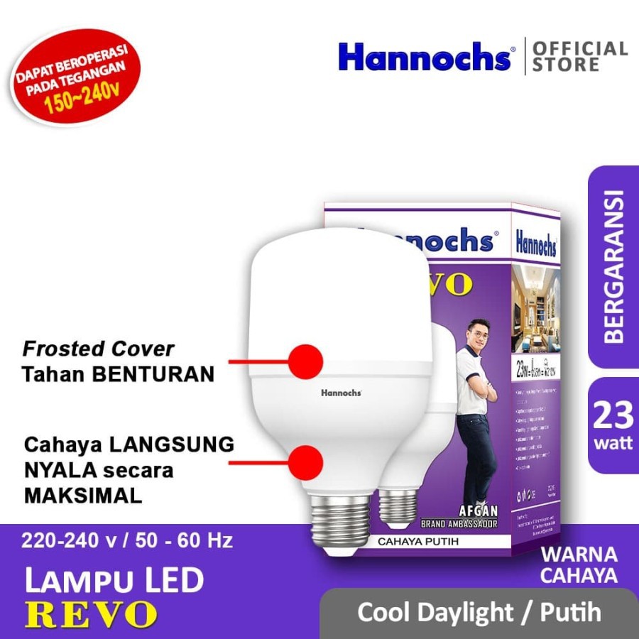 HANNOCHS Lampu LED REVO 23 WATT - Cahaya Putih - Garansi 1 Tahun