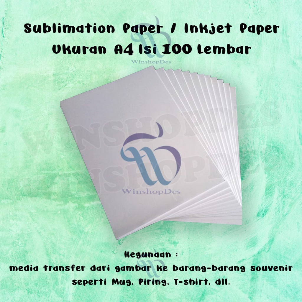 Sublimation Paper/ Inkjet Paper Khusus Sublim A4 100 Lbr