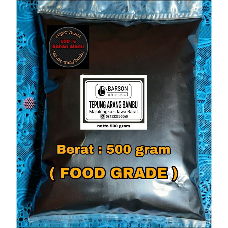 

Sangat Halus seperti bedak Charcoal Bambu 500 Gram (Food grade) Karbon aktif Takesumi Powder