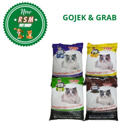 Pasir Kucing Top Cat Litter Bentonite 20 Kg / Gumpal Wangi