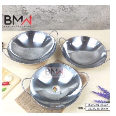 Wajan mini / kuali stainless tebal ukuran kecil / Wajan penggorengan kecil