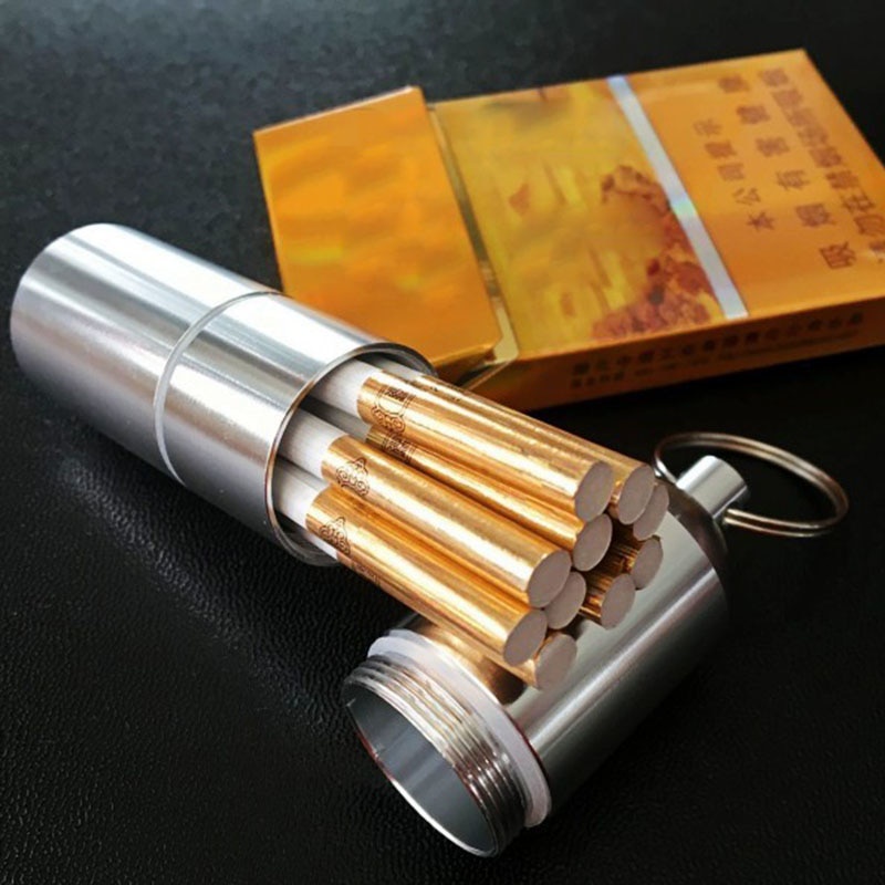 Case Bungkus Rokok Cylinder Stainless Steel Cigarette Case - LCLYL