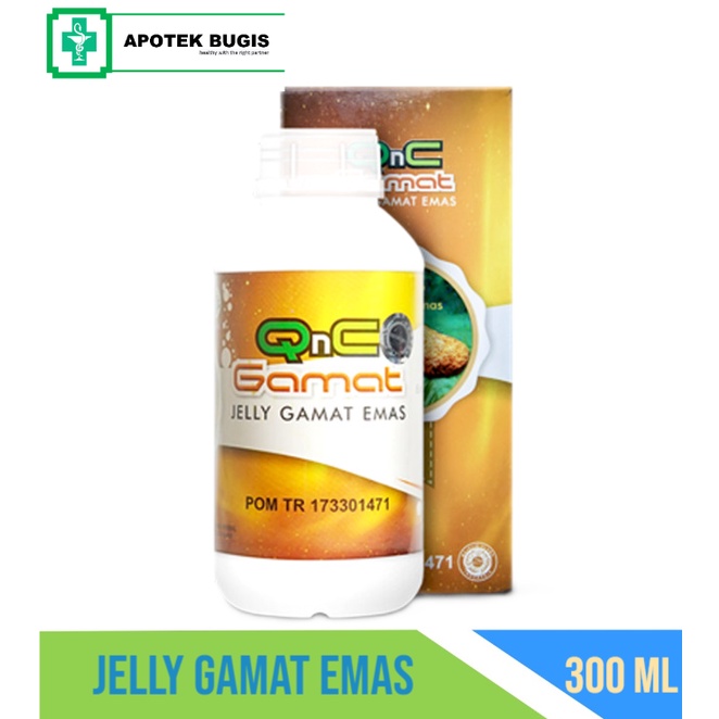 QnC Jelly Gamat Emas Asli 100% Original Dari Ekstrak Teripang Emas Pilihan - 300ml