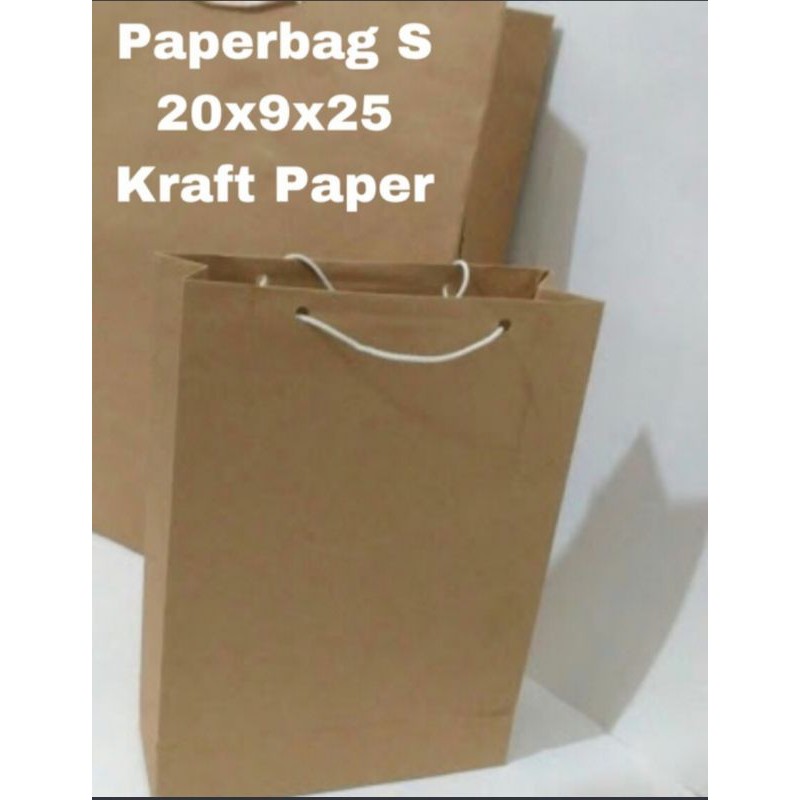 

Paperbag coklat polos ukuran 20x25 isi 12 pcs