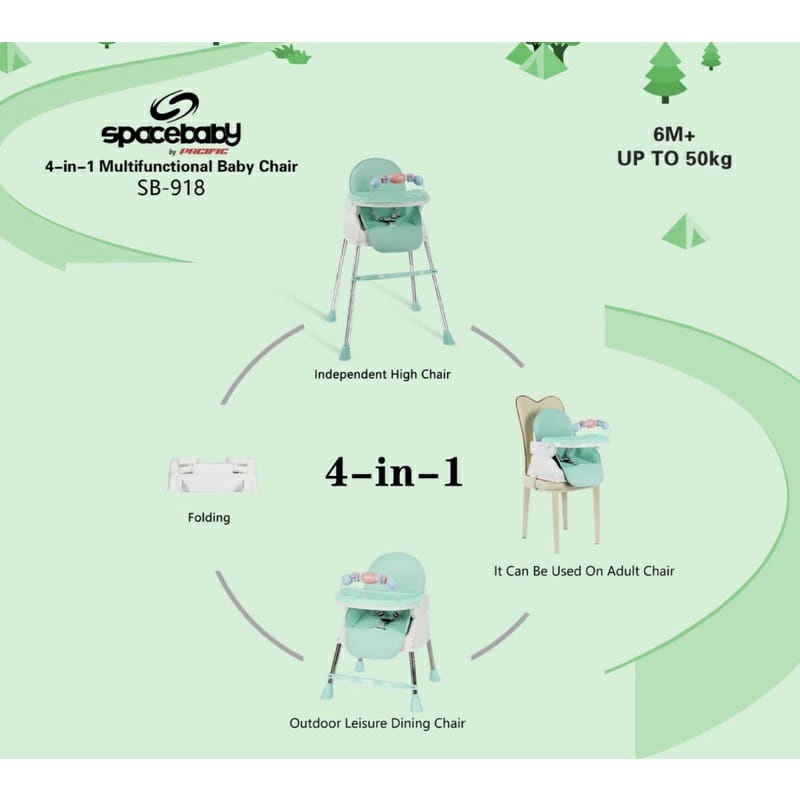 Space Baby High Chair SB918 - Kursi Makan Anak