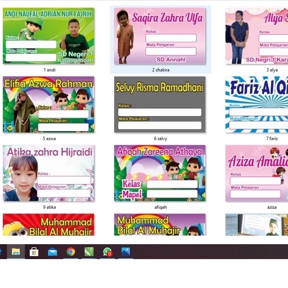 

Label Buku Custom Cantik