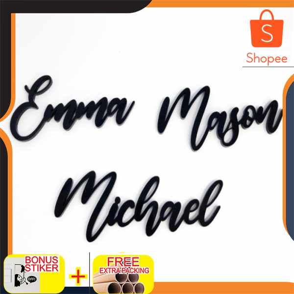 

Custom Nama Akrilik Tag | Akrilik Label Tag | Plate name tag Keren