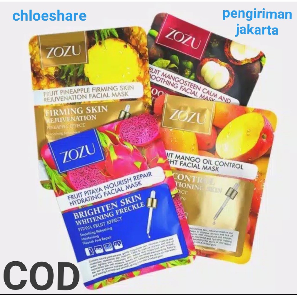 ZOZU FRUIT SHEET MASK / MASKER WAJAH