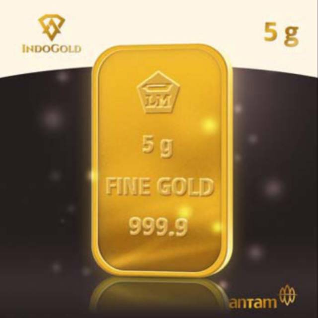 Gold - Emas 5 Gram - Logam Mulia Antam 999,99 24 Karat