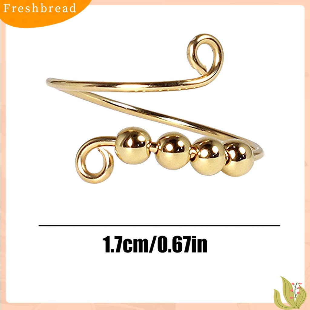 Terlaris Ring Rotate Freely Anti Stress Copper Anxiety Single Coil Spiral Women Ring for Travel