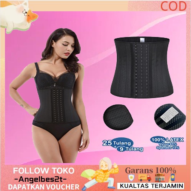 25 Tulang Korset Pelangsing Pinggang Wanita Tulang Bahan Latex Korset Pelangsing Perut Buncit Korset