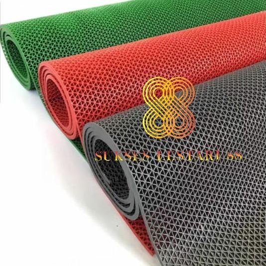 Keset Karpet PVC Anti Slip Meteran - Jaring