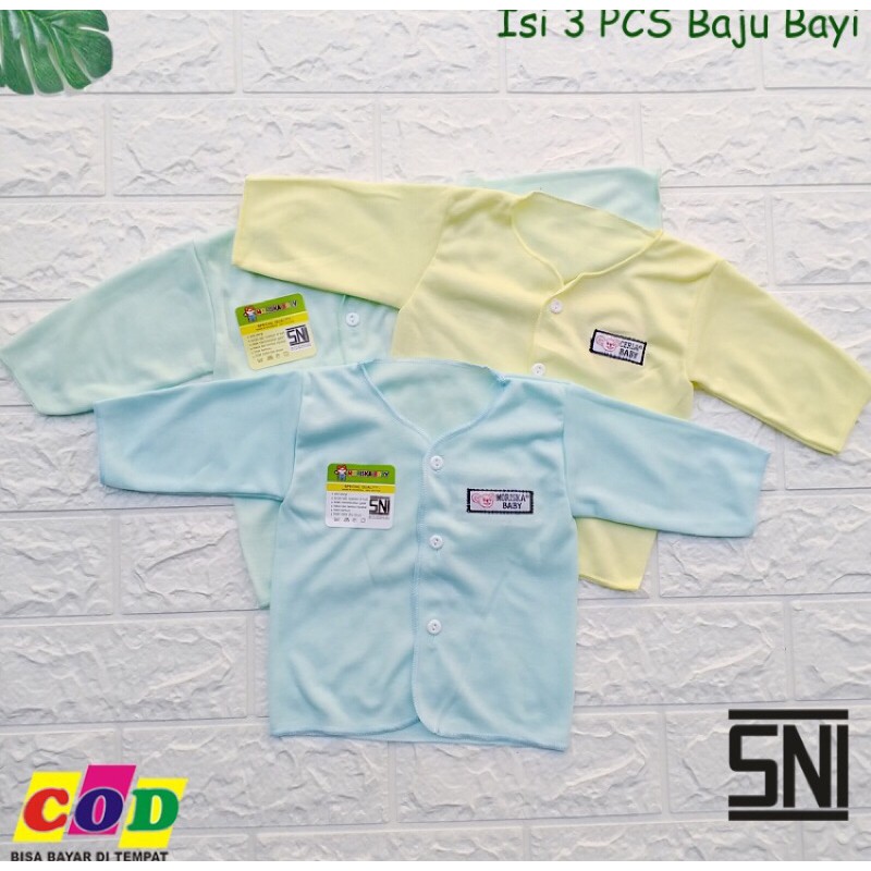 3 PCS BAJU BAYI BARU LAHIR LENGAN PANJANG ALMEERA BABY AND KIDS