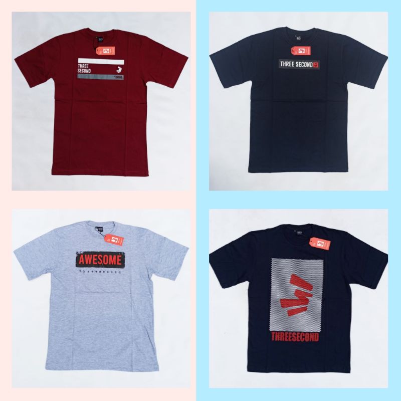 T-Shirt 3Second Premium S-XXL// Kaos ThreeSecond Size S-XXL