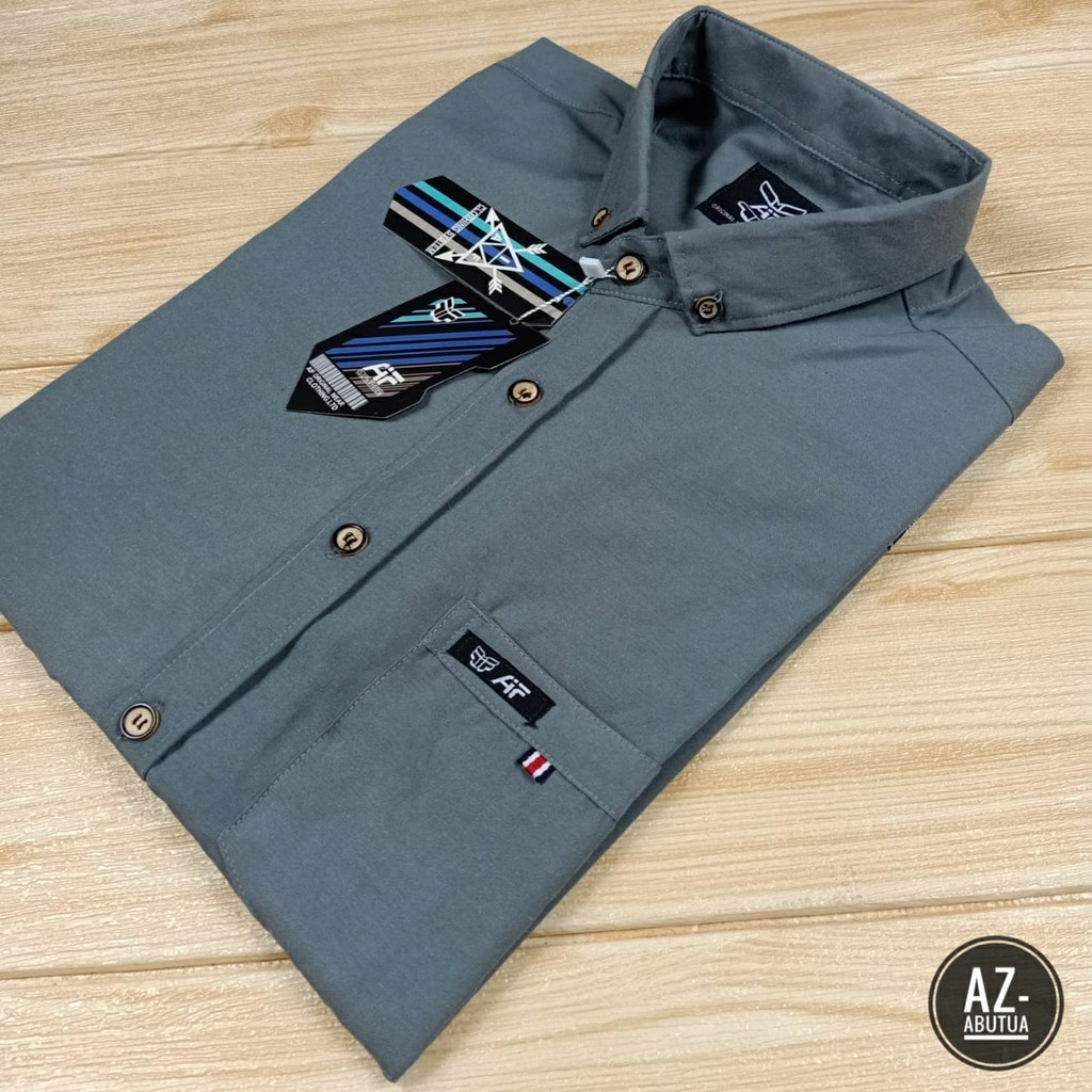 Kemeja Pria Polos Lengan Pendek Model Slimfit - Kemeja Kasual Pria (AZ-3)