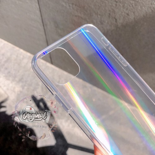 CASE SOFTCASE BENING CLEAR HOLOGRAM AURORA SAMSUNG S6 S7 S8 S9 S10 PLUS EDGE OR222