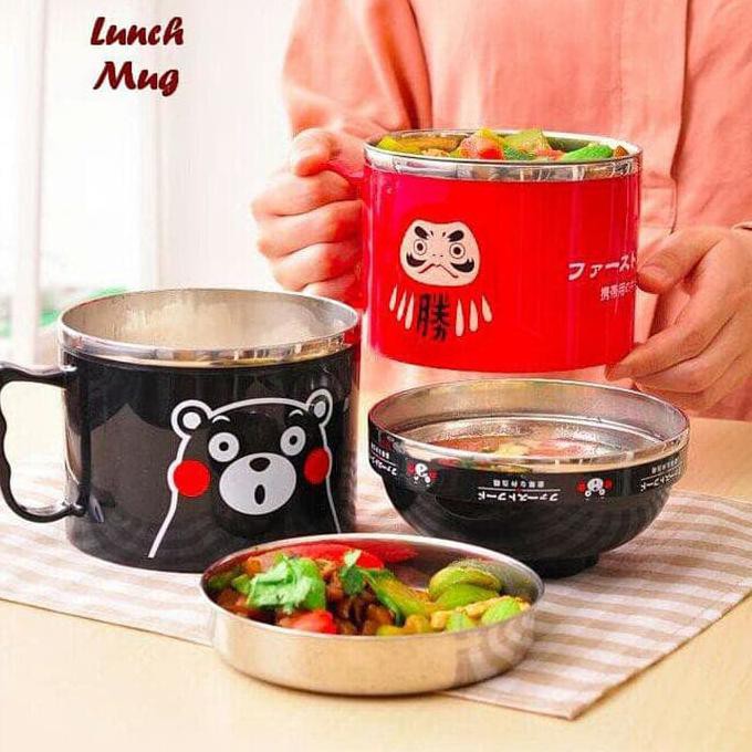 Super Sale Lunch Mug - Tempat Bekal Berbentuk Mug Besar - Lunch Box Rantang Kotak Mewah Dan Elegan