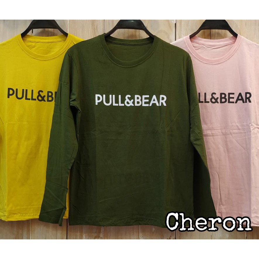 CHERON 19365 - Kaos Cewek Lengan Panjang Fit L Tshirt Distro Baju Atasan Wanita ABG Remaja Dewasa