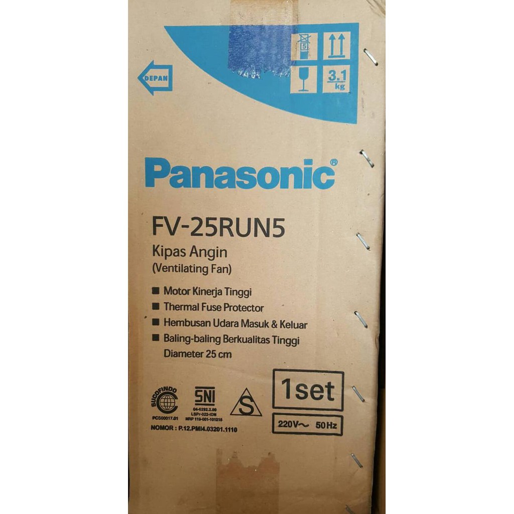 Panasonic Fv 25run5 Exhaust Fan Wall Dinding 10 Inch Putih 