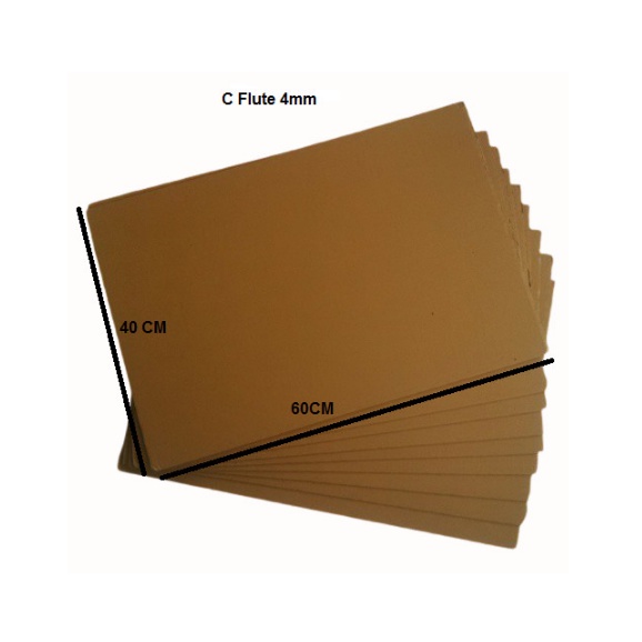

KARDUS/DUS/BOX LEMBARAN C Flute 4MM uk.60x40cm