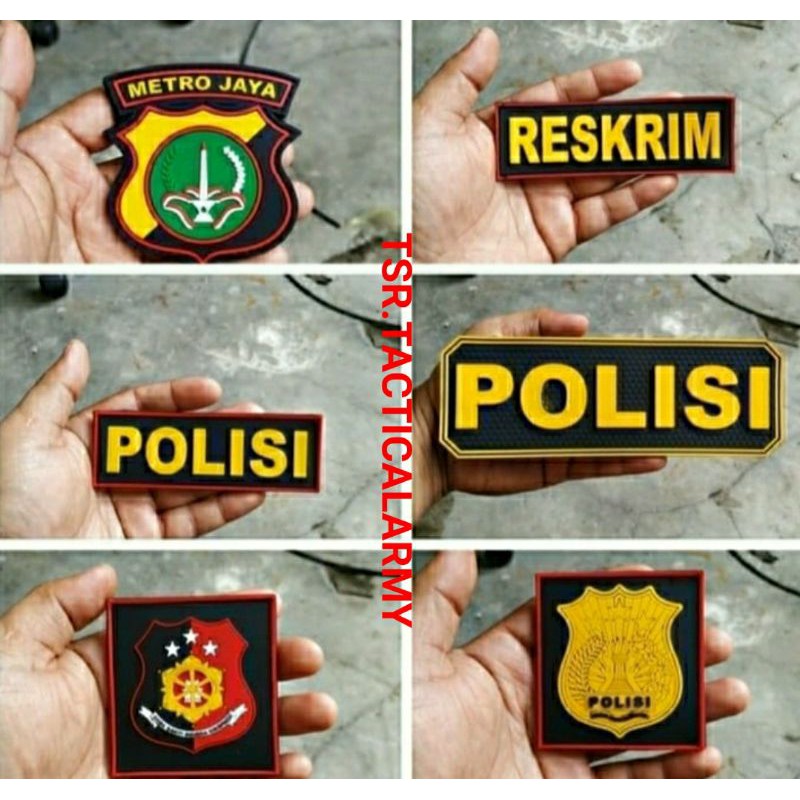 Patch Rubber Emblem Karet 1set