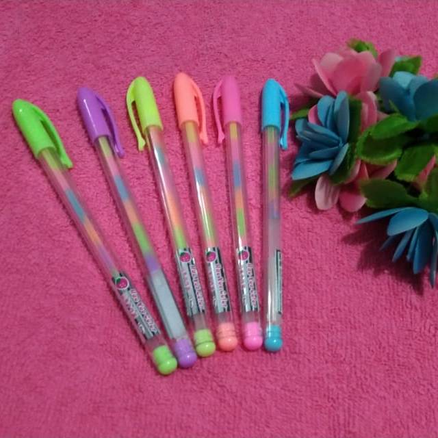 

Pulpen Pelangi Pen Rainbow Bulpen Warna-warni (Ecer)
