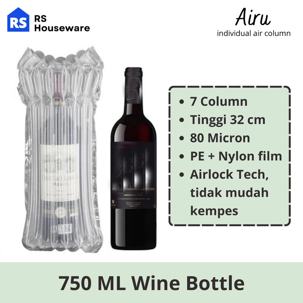 

[RS] AIRU Termurah Plastik Inflatable Angin Wine Air Column Bag Air Column Bubble Wrap Packing Botol Wine Bottle Air Column Bag Wine Air Bag Packing Botol Anti Pecah Glass Bottle Packing