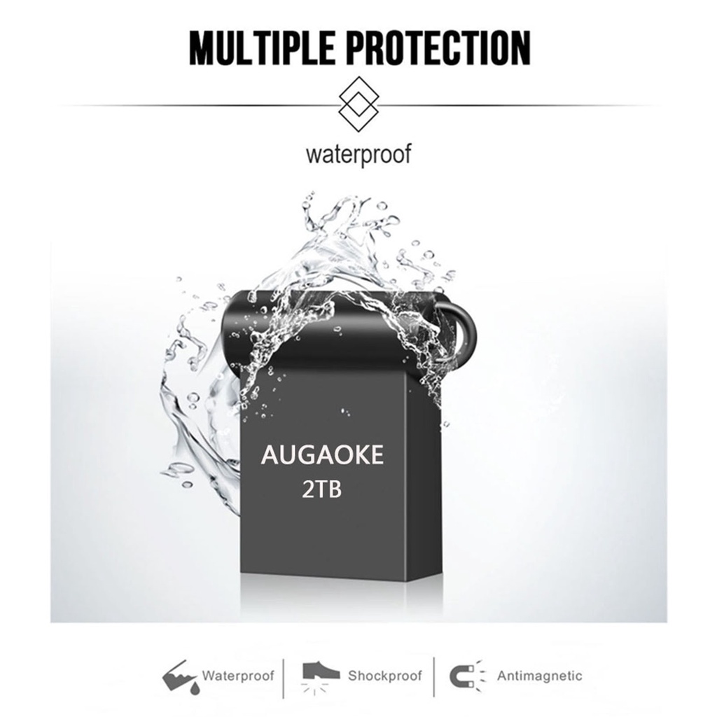 (Huluboy) Flashdisk USB 3.0 1TB / 2TB Plug &amp; Play Untuk Mobil