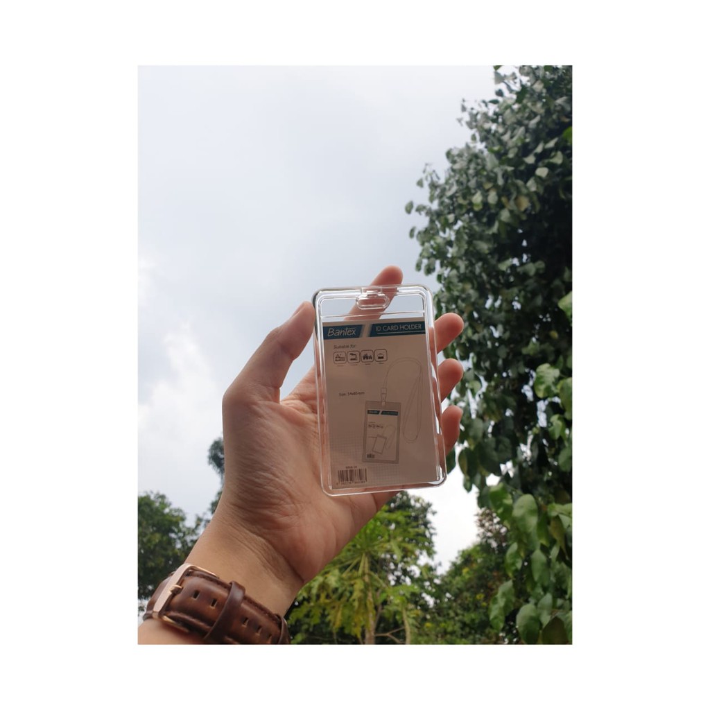 Card Holder Acrylic Bantex Custom Nama | Id Card Holder Name Tag | Photocard Acrylic Holder