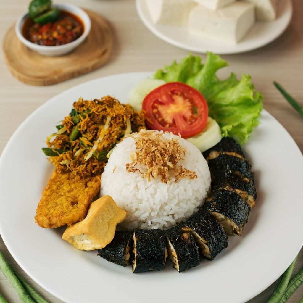 

Nasi paket vegetarian 100% murni halal