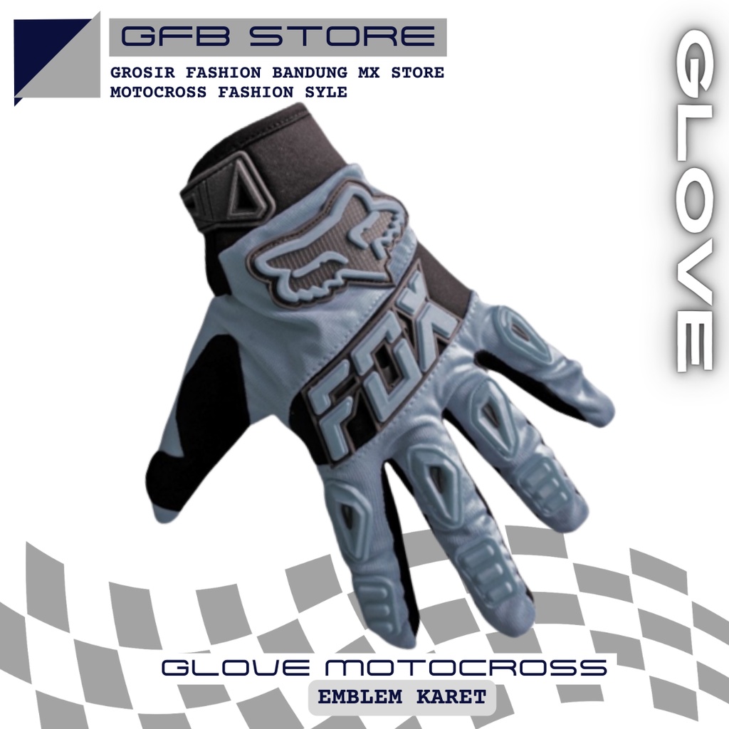 Sarung Tangan Anak | Glove Anak Motocross | Motor Trail Emblem Karet Anti Slip