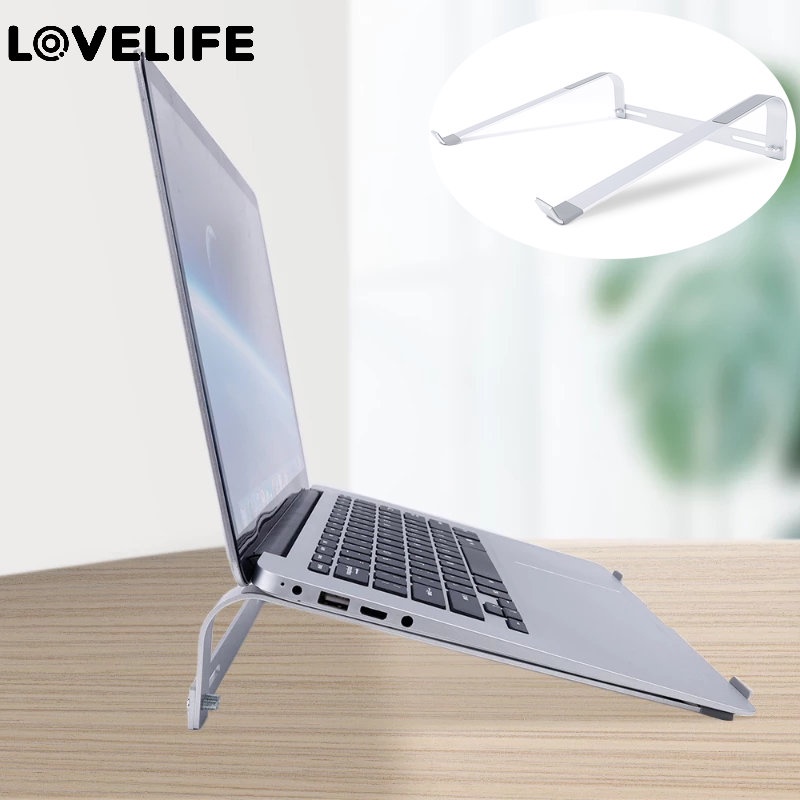 1 Set Stand Bracket Pendingin Laptop / Notebook Portable Adjustable Bahan Aluminum Anti Slip