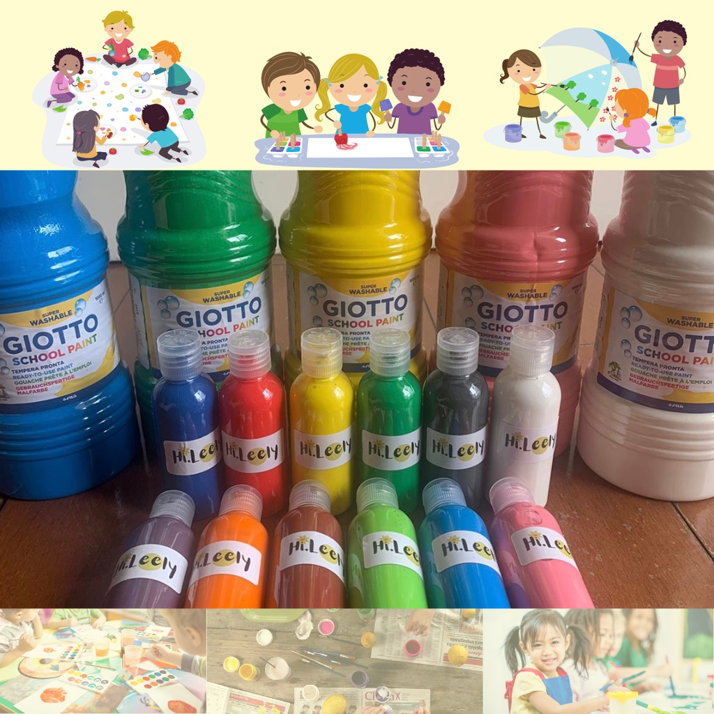 60 ML CAT WARNA GIOTTO AMAN UNTUK ANAK MUDAH DIBERSIHKAN AMAN UNTUK KULIT SENSITIF BANYAK PILIHAN WARNA