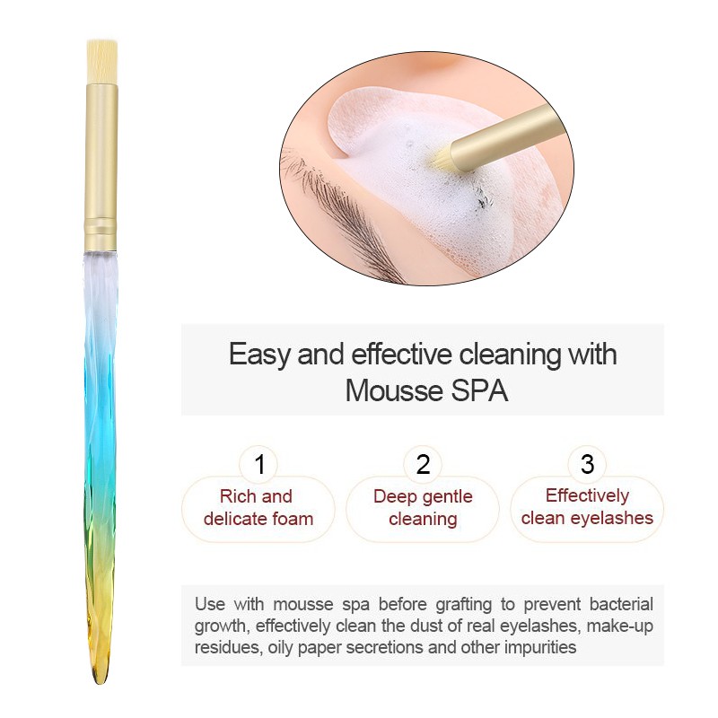 Eksklusif Kustom Indah Crystal Clean Eyelash Brush Alat Ekstensi Bulu Mata Kuas Rias Kecantikan Riasan Alat Aksesoris Bulu Mata