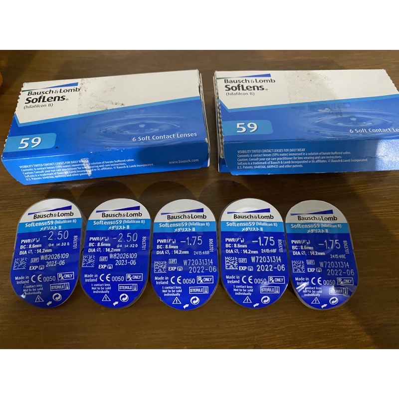 bausch n lomb softlens 1 bulan, jual per pcs