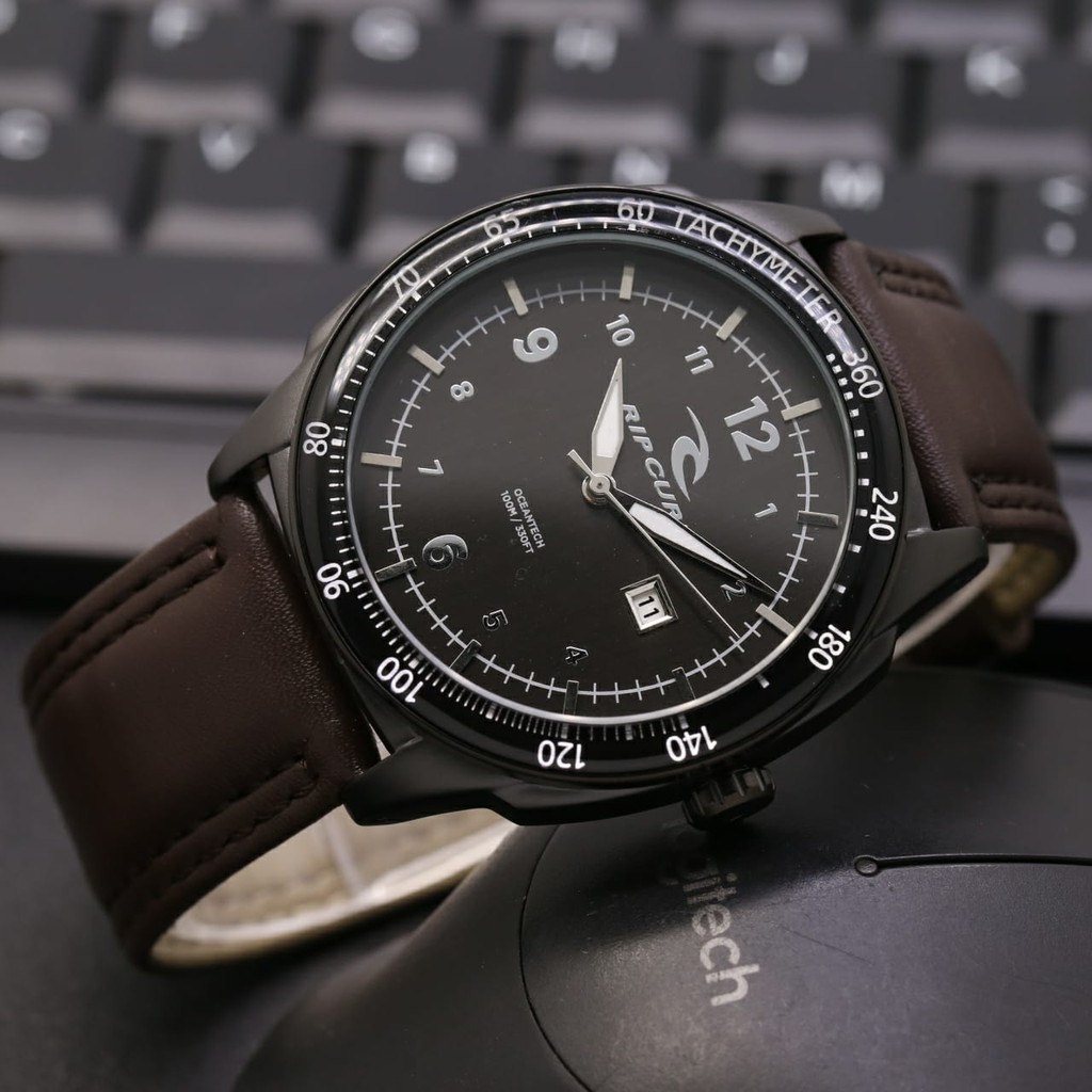 JAM TANGAN PRIA SPORTY merek RIPCURL R-0910 Tali Rantai