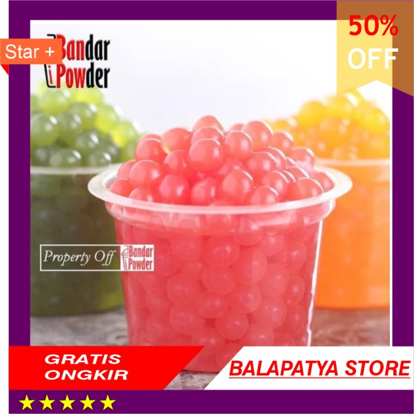 

BEST SELLER !!! Popping Boba Strawberry 500gr - Supplier Topping Minuman Tapioca Pear