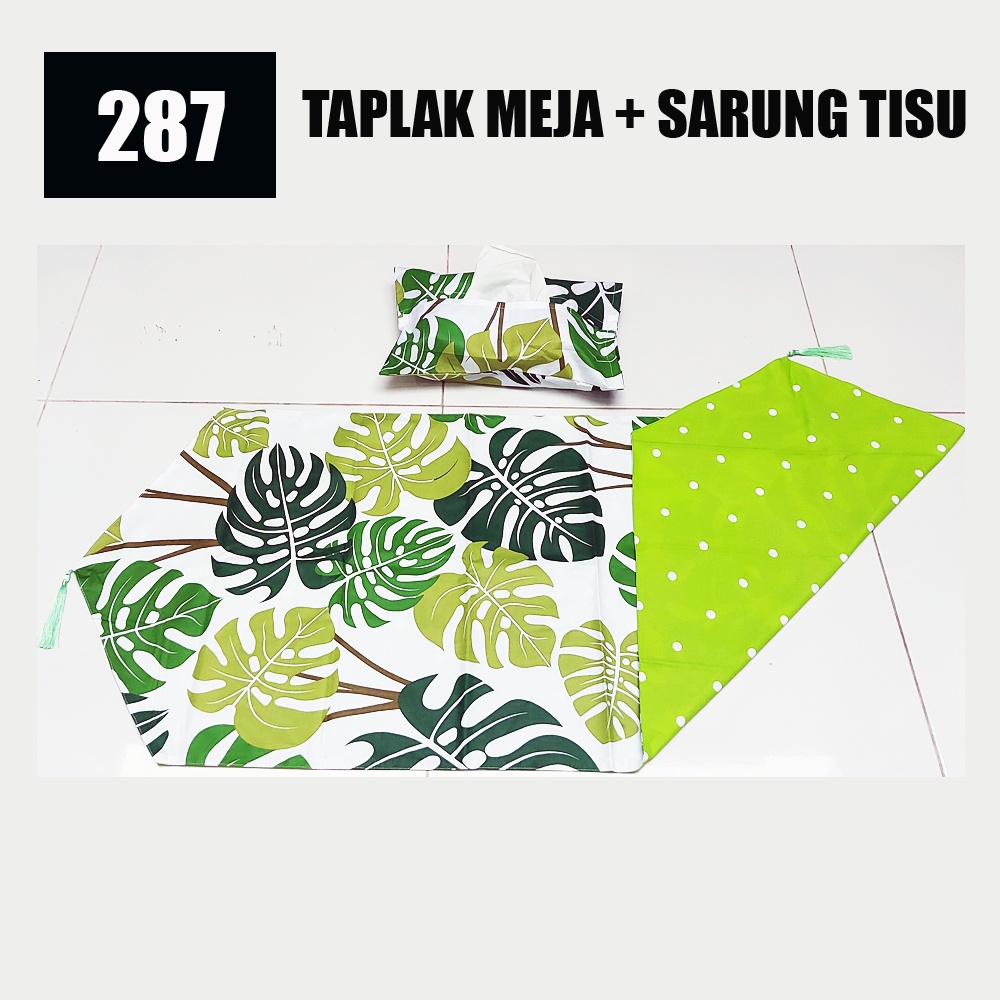 Paket Taplak meja + Tempat Tisue