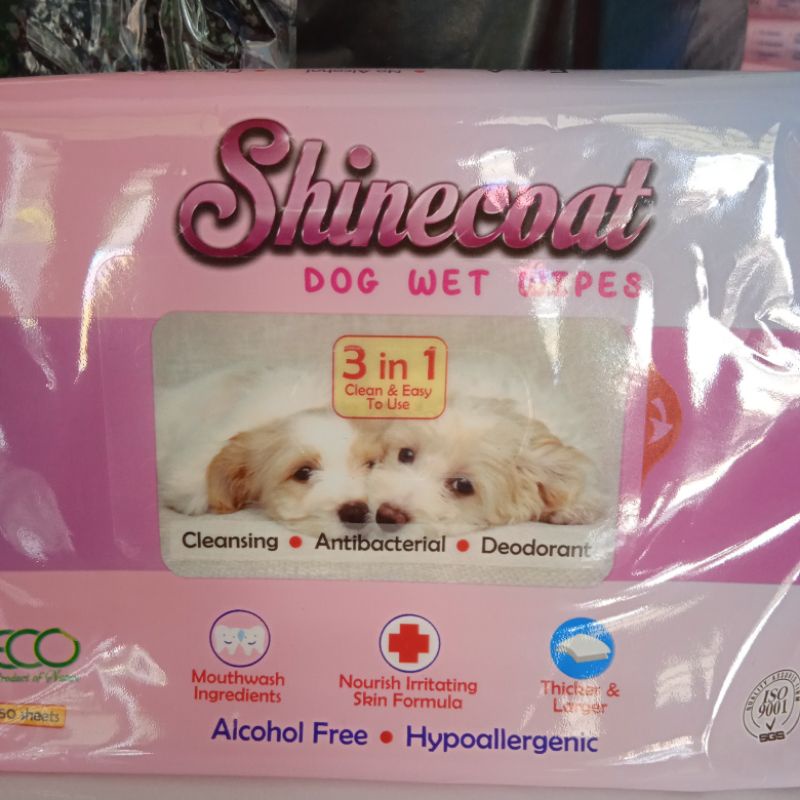 SHINECOAT Dog Wet Wipes - Tisu Anjing - Tisu Basah Anjing