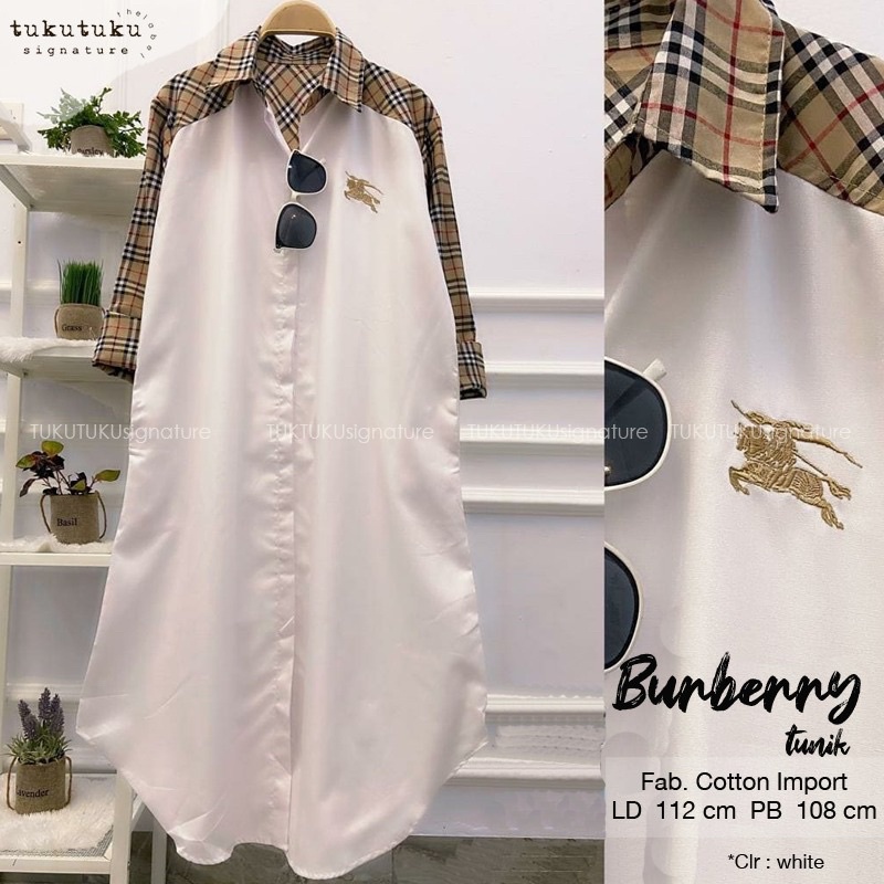 Baju Atasan Wanita Tunik Bahan Katun • BURBERRY TUNIK BY TUKUTUKU SIGNATURE