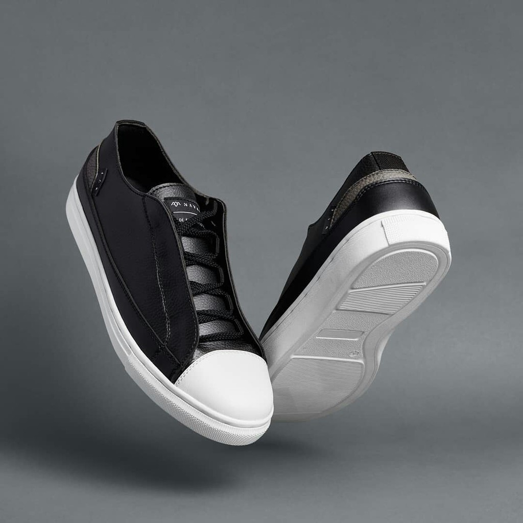 FUNDAMENTALIST BLACK | SEPATU PRIA Sneakers BlackWhite - Original Footwear | SEPATU HANDMADE