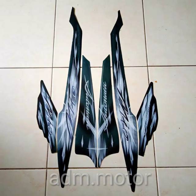 STIKER STRIPING YAMAHA MIO SPORTY 2009 HITAM