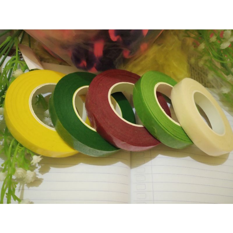 Grosir floral tape bunga/floraltape/solasi/isolasi/pelipit Bunga Murah uk 30 yard/ flower tape.