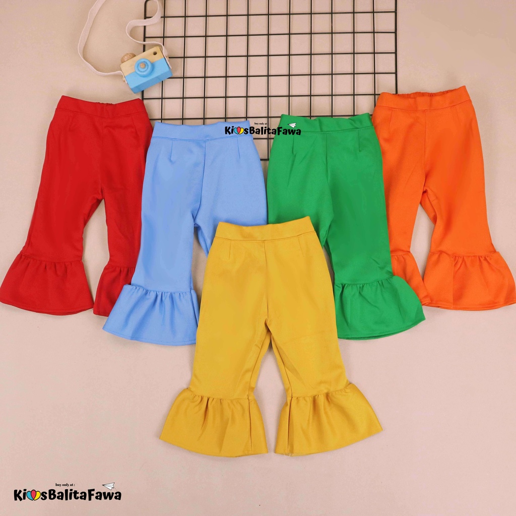 Trumpet Polos 6-7 Tahun / Celana Cutbray Adem Anak Perempuan Legging Cewek Modis Girl Lucu Panjang