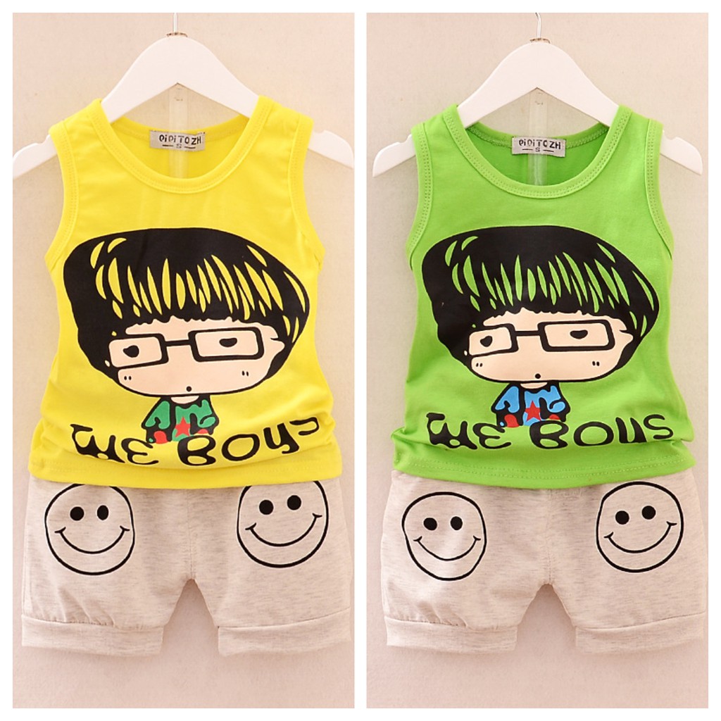 Baju Pakaian Anak Bayi Laki Cowok Cewek Yellow Murah Import BBD004