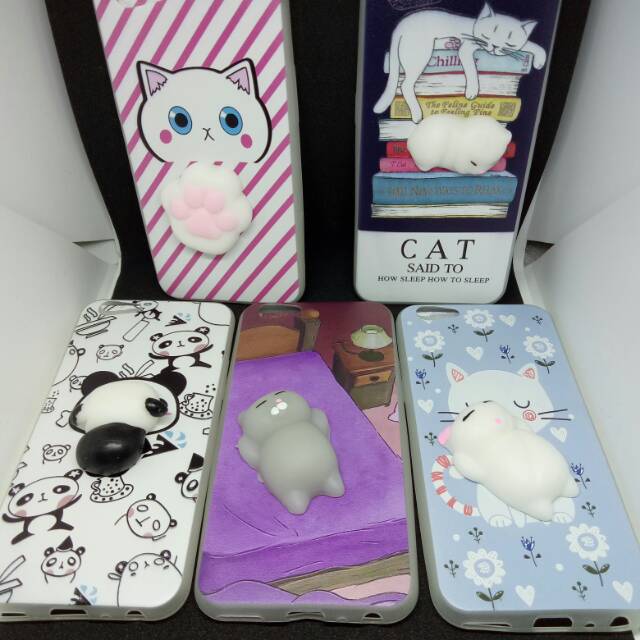 Case 3D Squishy Bunny cats Oppo A39 Soft Case Casing Karakter motif kartun Oppo a39