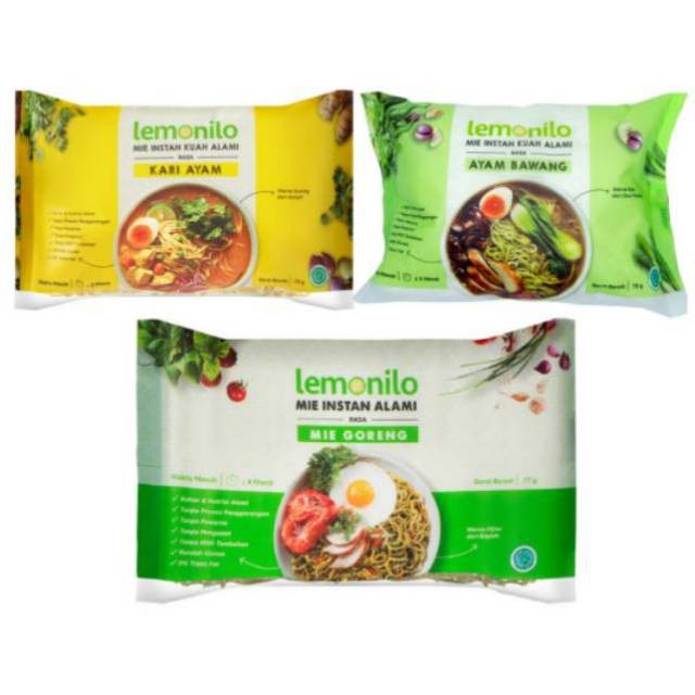 Jual Lemonilo Mie Instant Sehat 70gr Mie Organik All Varian Satuan